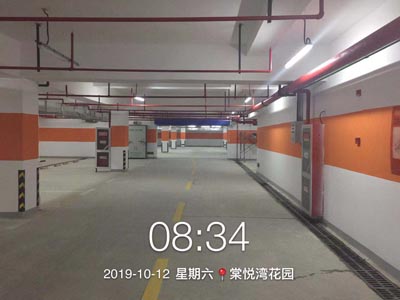 棠悦湾花园停车场划线竣工完成交付