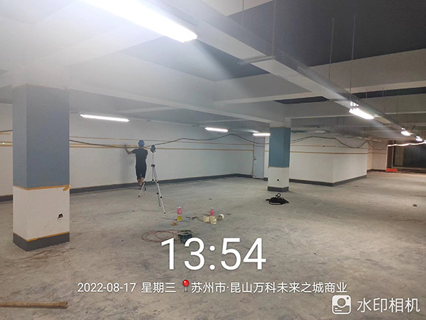 飞扬苏州昆山车库划线施工现场